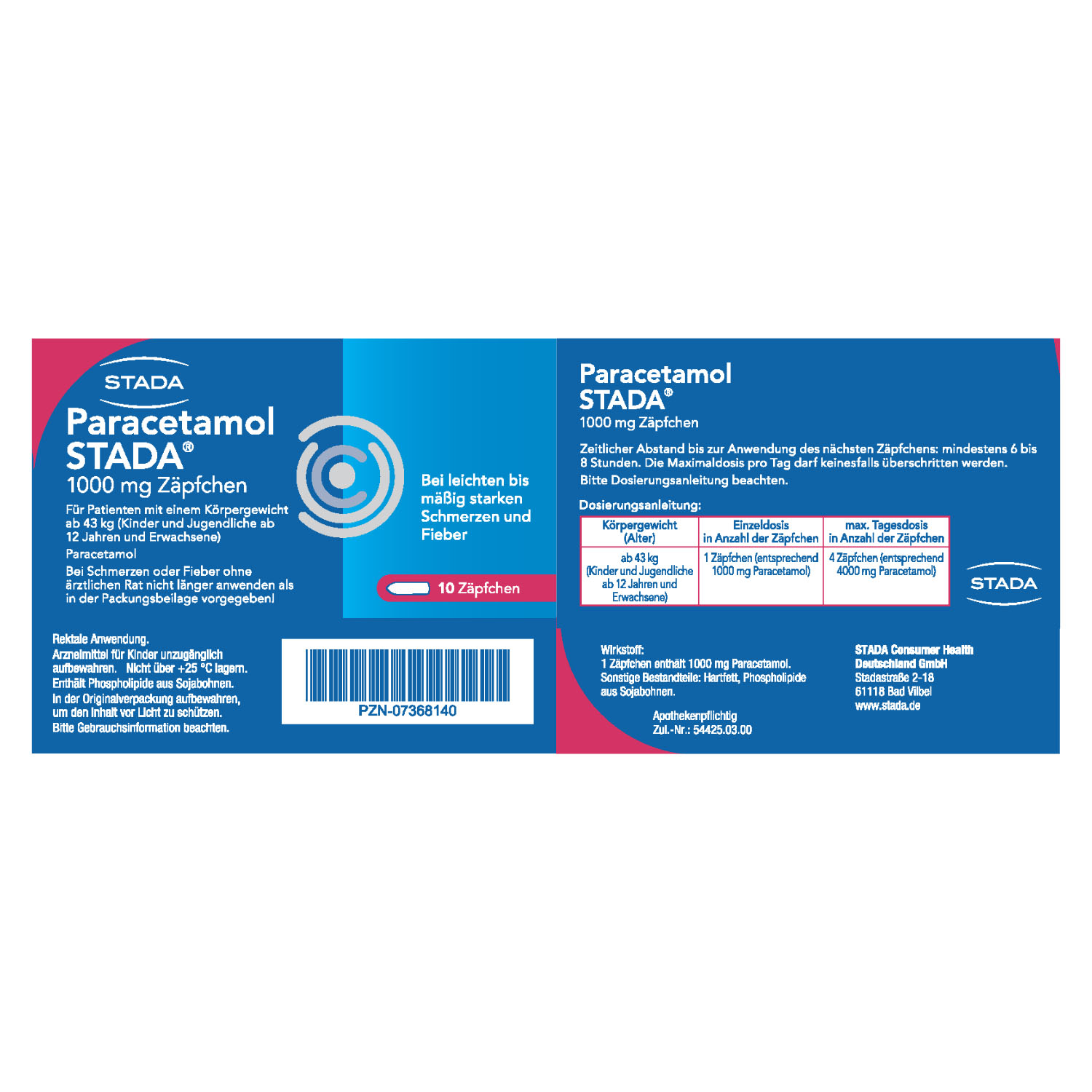 PARACETAMOL STADA 125 mg Zäpfchen