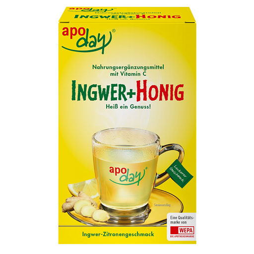 APODAY Ingwer+Honig+Vitamin C Pulver 10x10 g