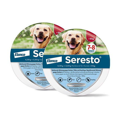 Spar-Set: 2x SERESTO 4,50g + 2,03g Halsband für Hunde ab 8kg 1 St