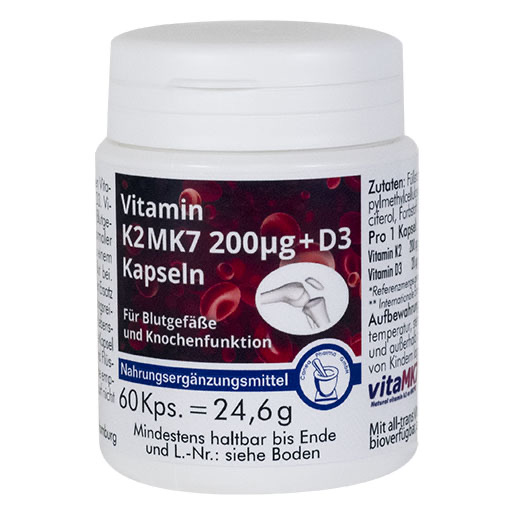 VITAMIN K2 MK7 200 μg+D3 Kapseln 60 St  