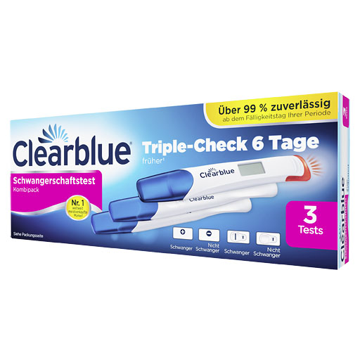 CLEARBLUE Schwangerschaftst. TripleCheck ultra-früh 3 St