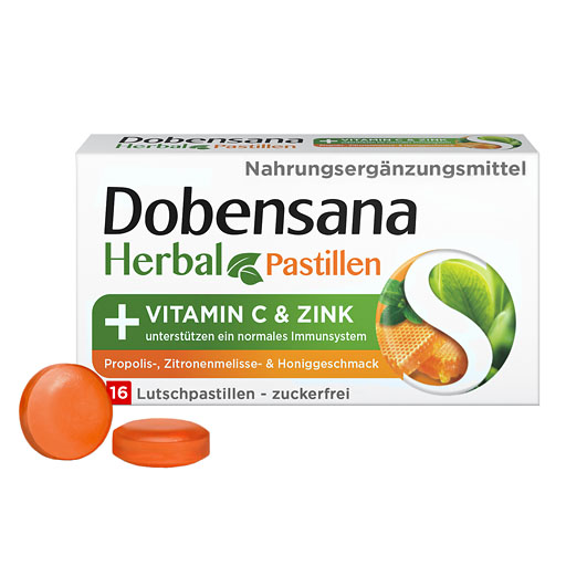DOBENSANA Herbal Honiggeschm. Vit. C & Zink Pastil. 16 St  