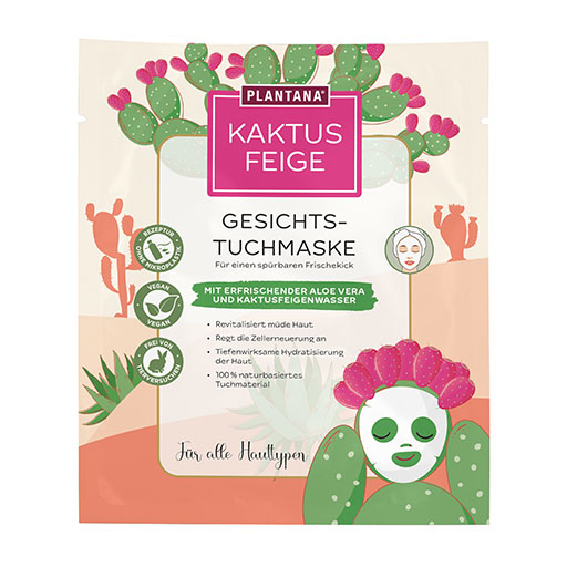 PLANTANA Kaktusfeige Gesichtstuchmaske m. Aloe Vera 1 St