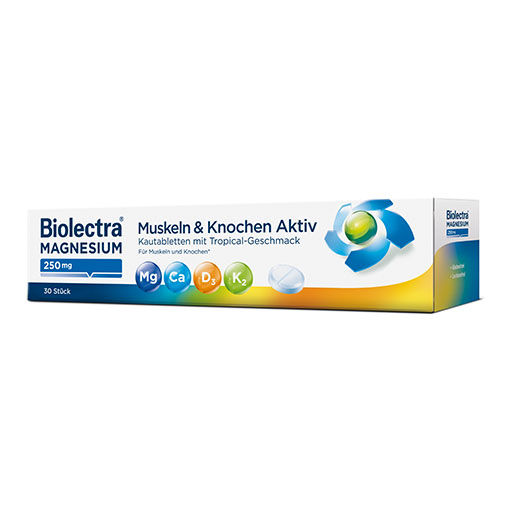 BIOLECTRA Magnesium 250 mg Muskeln & Kno. Aktiv KTA 30 St